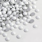 Flat Back Crystal Rhinestones Round Gems For Nail Art And Craft Glue Fix - Chalk White