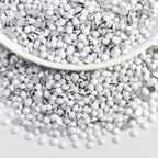 Flat Back Crystal Rhinestones Round Gems For Nail Art And Craft Glue Fix - Chalk White