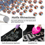 Hotfix Rhinestones, Crystal Rhinestones for Crafts Clothes DIY Decoration- Champagne AB
