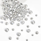 Rhinestones for Makeup,8 sizes 2500pcs Flatback Rhinestones Face Gems for Nails Crafts with Tweezers and Wax Pencil- Crystal