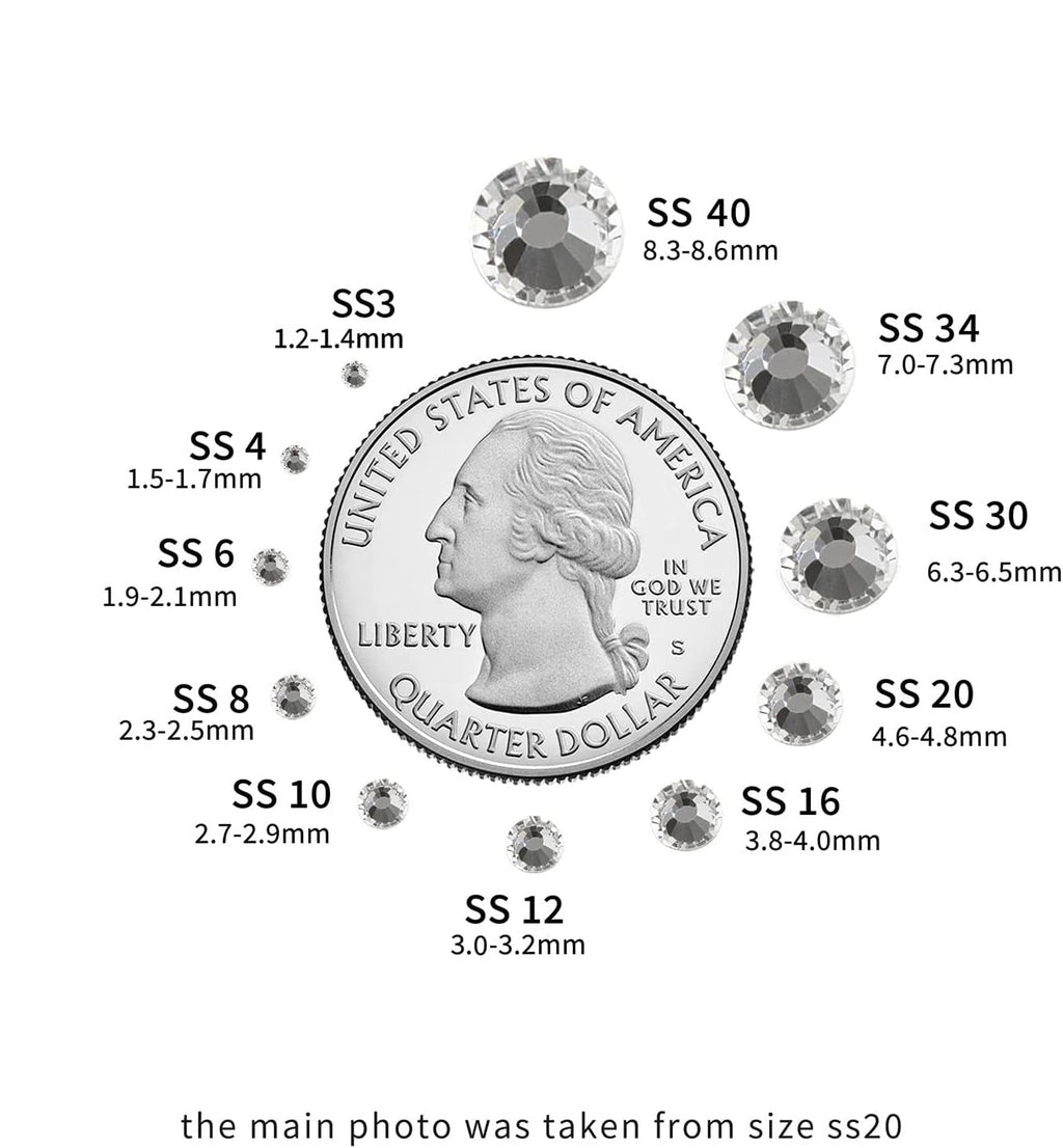 Hotfix Rhinestones, Crystal Rhinestones for Crafts Clothes DIY Decoration-Crystal