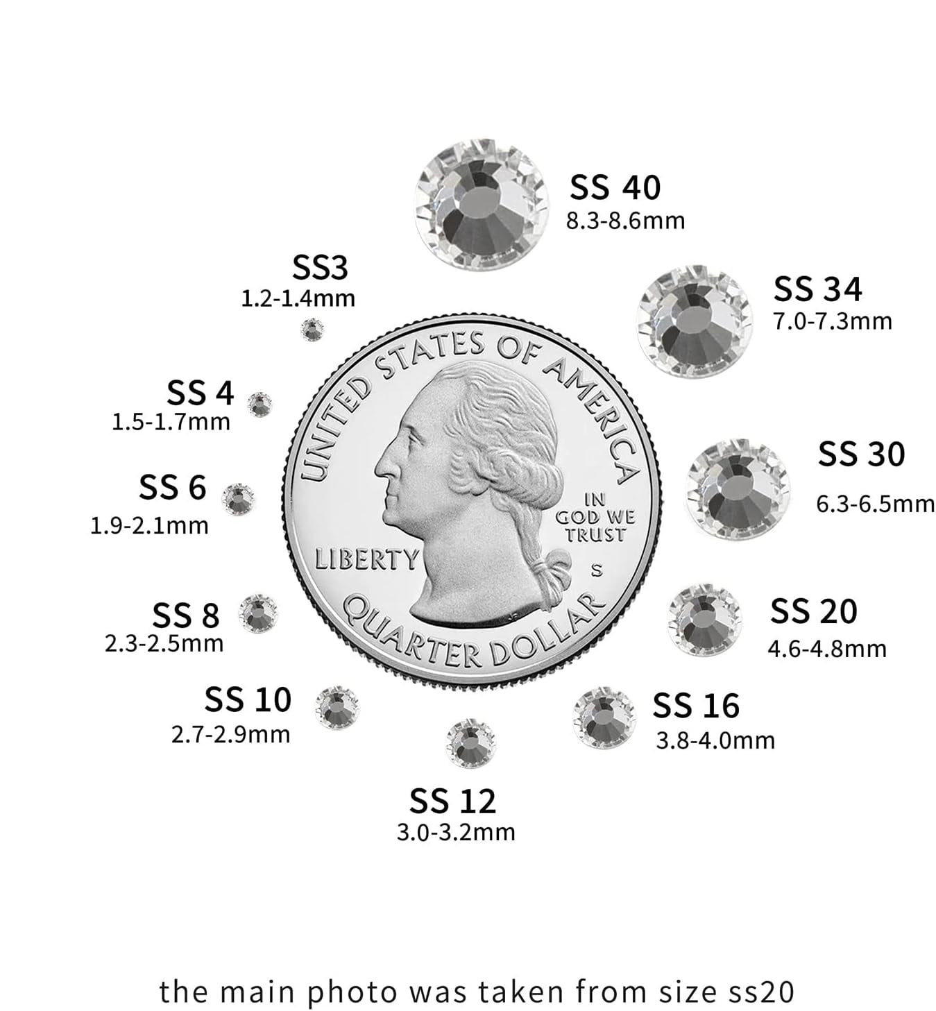 Hotfix Rhinestones, Crystal Rhinestones for Crafts Clothes DIY Decoration-Crystal