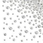 Rhinestones for Makeup,8 sizes 2500pcs Flatback Rhinestones Face Gems for Nails Crafts with Tweezers and Wax Pencil- Crystal