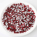 Flat Back Crystal Rhinestones Round Gems For Nail Art And Craft Glue Fix- Dark Siam