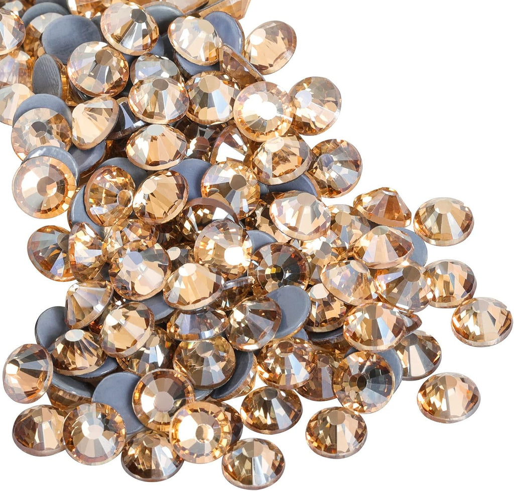 Hotfix Rhinestones, Crystal Rhinestones for Crafts Clothes DIY Decoration-Golden Shadow