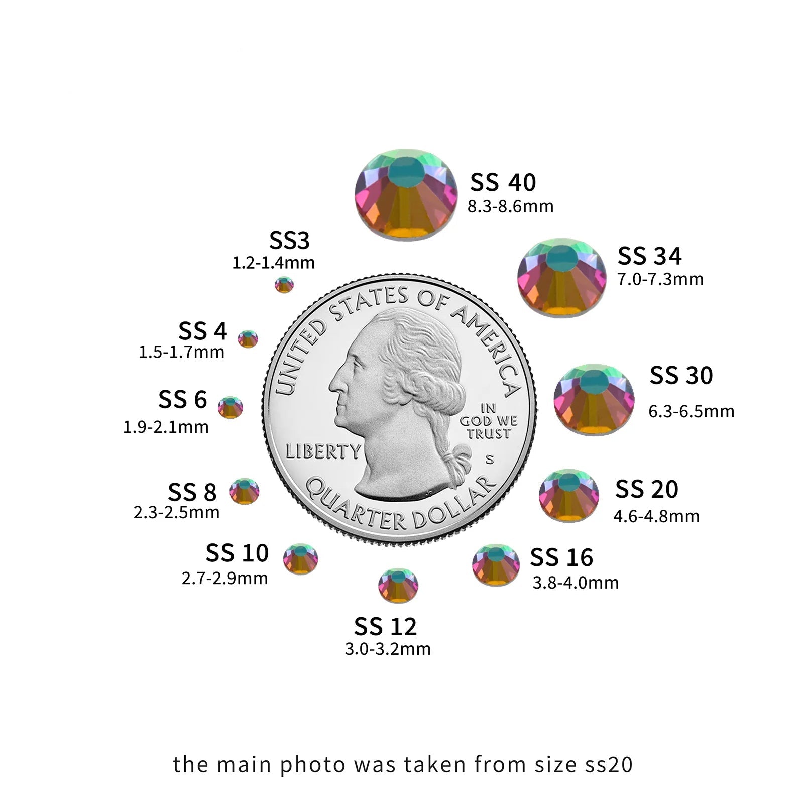 Flat Back Crystal Rhinestones Round Gems For Nail Art And Craft Glue Fix - Green Volcano