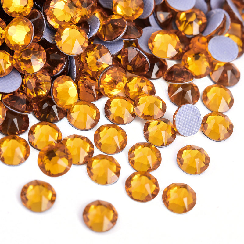 High Quality 2088 Iron on Rhinestones 16 Facets Cuts Hotfix Strass Glass Crystals Rhinestones for Dresses