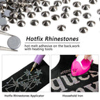 Hotfix Rhinestones, Crystal Rhinestones for Crafts Clothes DIY Decoration- Hematite