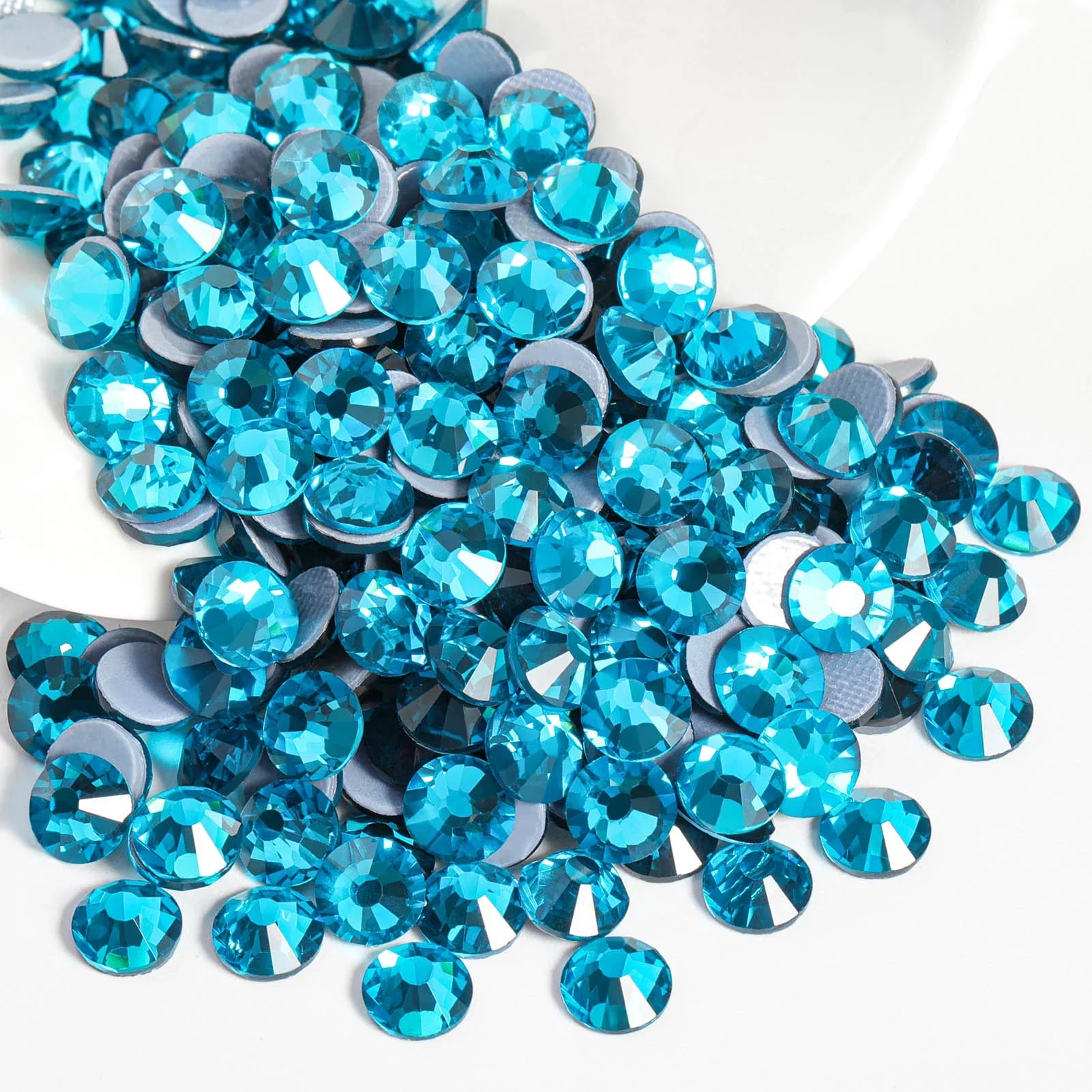 Hotfix Rhinestones, Crystal Rhinestones for Crafts Clothes DIY Decoration- Indicolite