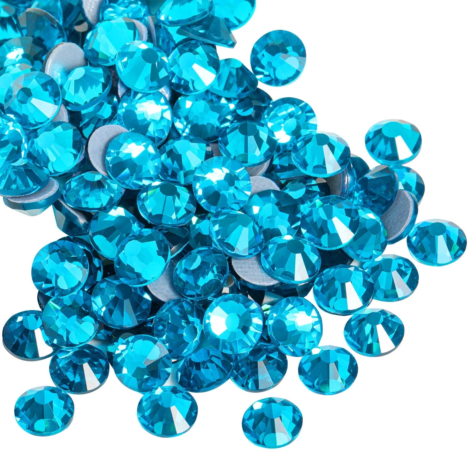 Hotfix Rhinestones, Crystal Rhinestones for Crafts Clothes DIY Decoration- Indicolite