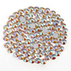 Flat Back Crystal Rhinestones Round Gems For Nail Art And Craft Glue Fix - Jonquil AB