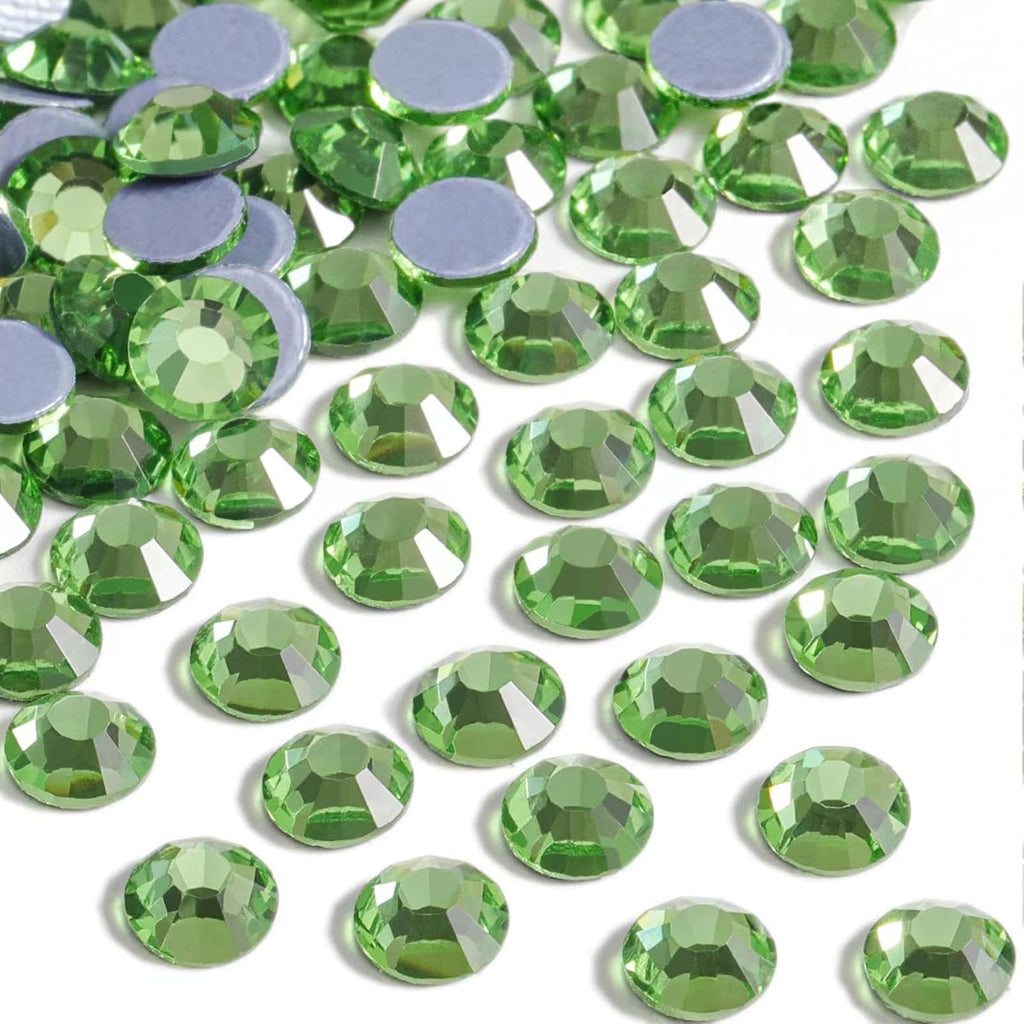 Hotfix Rhinestones, Crystal Rhinestones for Crafts Clothes DIY Decoration- Light Green