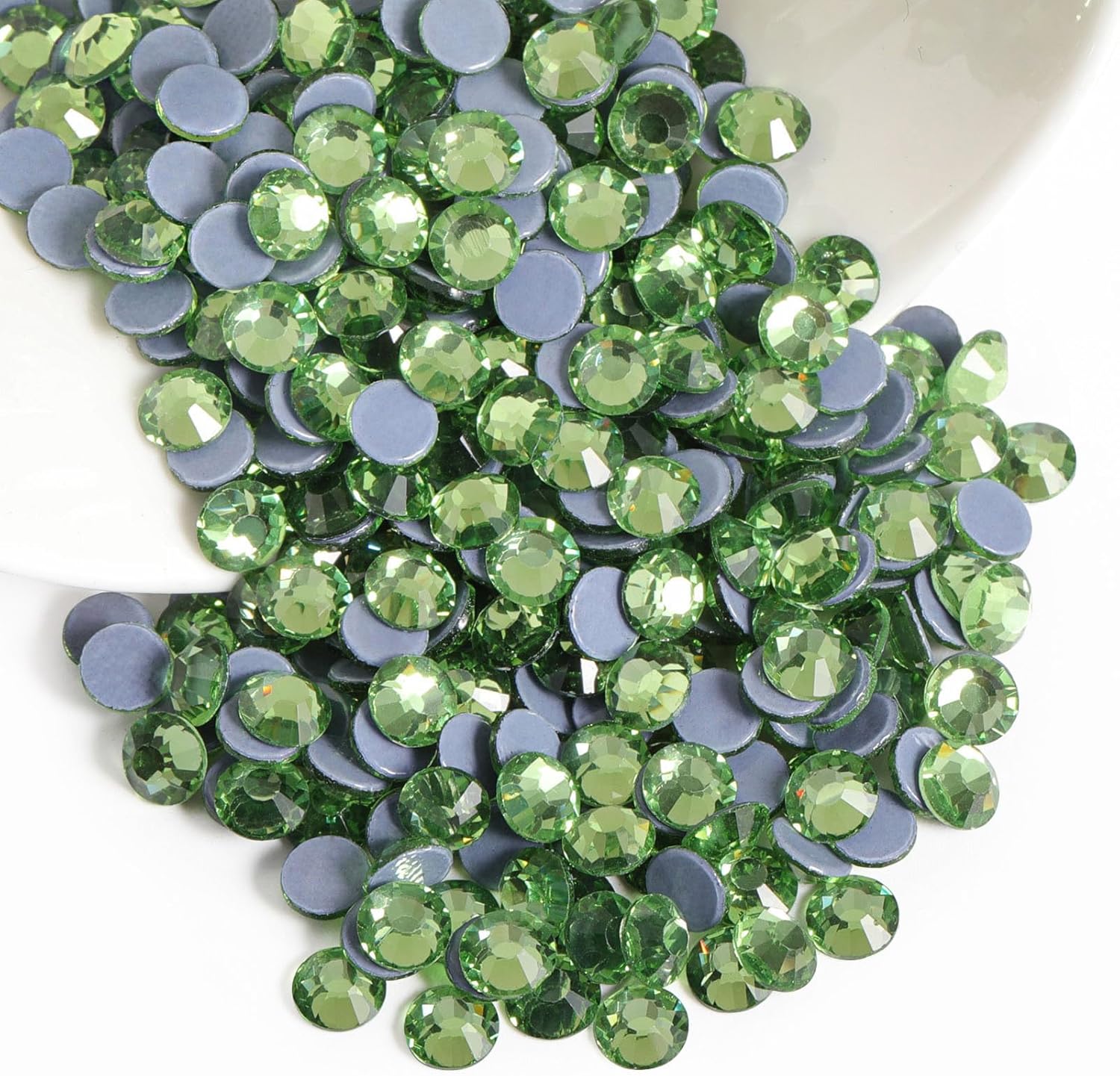 Hotfix Rhinestones, Crystal Rhinestones for Crafts Clothes DIY Decoration- Light Green