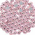 Flat Back Crystal Rhinestones Round Gems For Nail Art And Craft Glue Fix - Light Pink