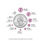 Flat Back Crystal Rhinestones Round Gems For Nail Art And Craft Glue Fix - Light Pink
