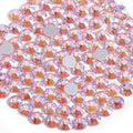 Flat Back Crystal Rhinestones Round Gems For Nail Art And Craft Glue Fix - Light Pink AB