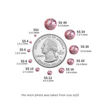 Flat Back Crystal Rhinestones Round Gems For Nail Art And Craft Glue Fix- Light purple