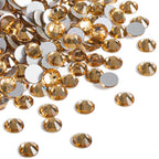 Flat Back Crystal Rhinestones Round Gems For Nail Art And Craft Glue Fix - Lt.colorado topaz