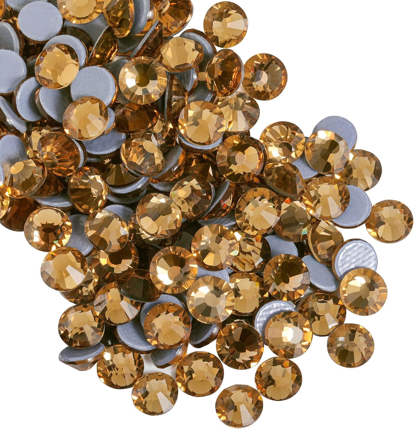 Hotfix Rhinestones, Crystal Rhinestones for Crafts Clothes DIY Decoration-Light Colorado Topaz