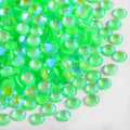 Flat Back Crystal Rhinestones Round Gems For Nail Art And Craft Glue Fix - Luminous Green