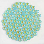 Flat Back Crystal Rhinestones Round Gems For Nail Art And Craft Glue Fix - Luminous Mint