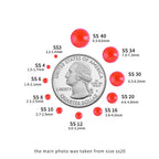 Flat Back Crystal Rhinestones Round Gems For Nail Art And Craft Glue Fix - Luminous Orange