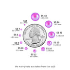 Flat Back Crystal Rhinestones Round Gems For Nail Art And Craft Glue Fix - Luminous Purple