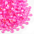 Flat Back Crystal Rhinestones Round Gems For Nail Art And Craft Glue Fix - Luminous Rose