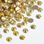 Flat Back Crystal Rhinestones Round Gems For Nail Art And Craft Glue Fix - Metalsunlight