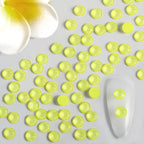 Flat Back Crystal Rhinestones Round Gems For Nail Art And Craft Glue Fix - Mocha Citrine