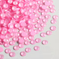 Flat Back Crystal Rhinestones Round Gems For Nail Art And Craft Glue Fix - Mocha Light Pink