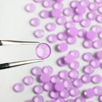 Flat Back Crystal Rhinestones Round Gems For Nail Art And Craft Glue Fix - Mocha Purple