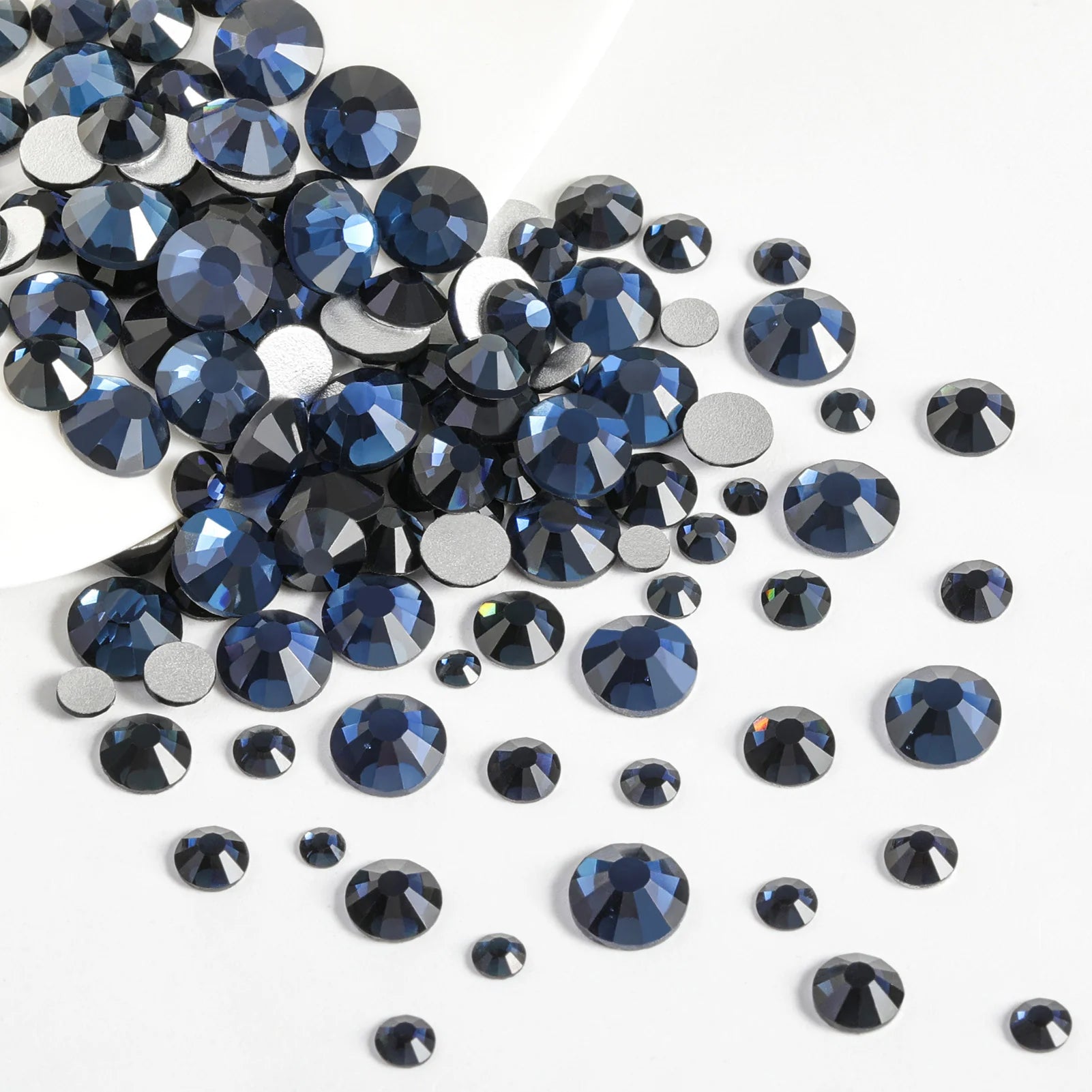 Rhinestones for Makeup,8 sizes 2500pcs Flatback Rhinestones Face Gems for Nails Crafts with Tweezers and Wax Pencil- Montana