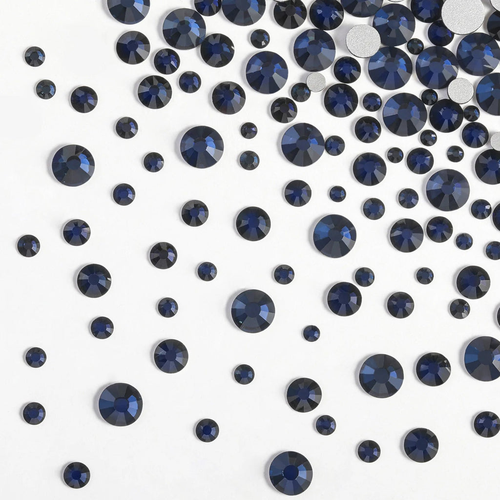 Rhinestones for Makeup,8 sizes 2500pcs Flatback Rhinestones Face Gems for Nails Crafts with Tweezers and Wax Pencil- Montana