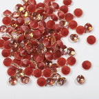 33-Facet 8mm Mocha Gradient Pointed-Back Nail Rhinestones – Mini Stacked Crystal Gems for DIY Manicure, Bag & Apparel Embellishments