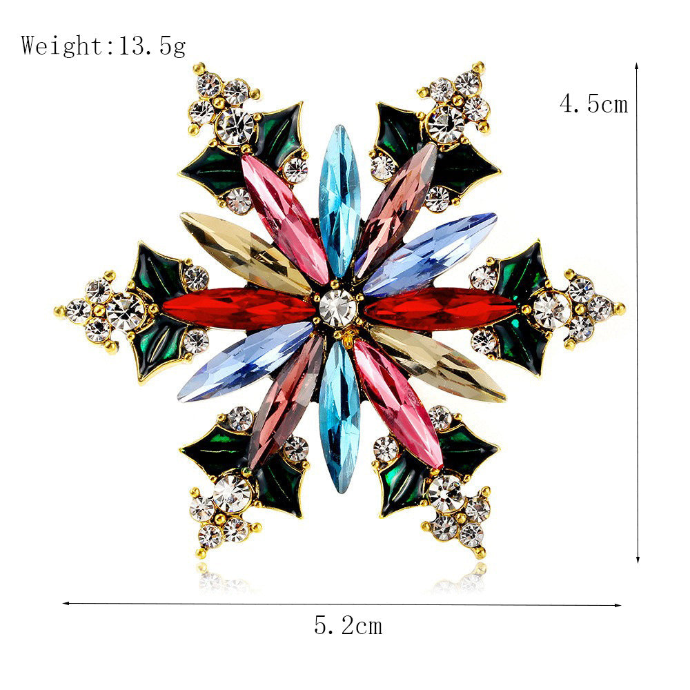 Women's Christmas Brooches Set - New Fashion Santa Tree Reindeer Wreath Snowflake Bell Pins