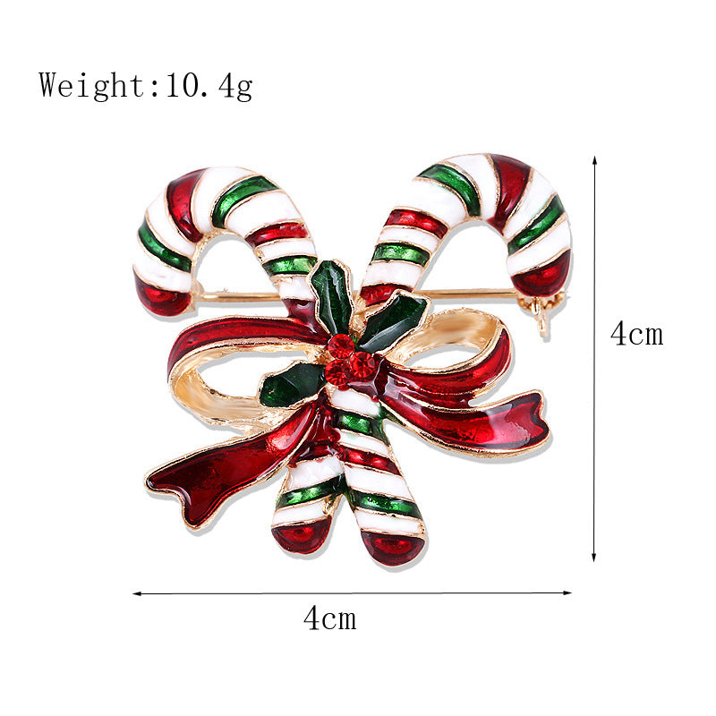 Women's Christmas Brooches Set - New Fashion Santa Tree Reindeer Wreath Snowflake Bell Pins