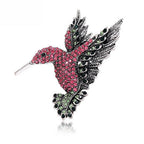 Retro Woodpecker Brooch - Full Crystal Rhinestone Eco Alloy Bird Pin, Vintage Style Women's Fashion Jewelry