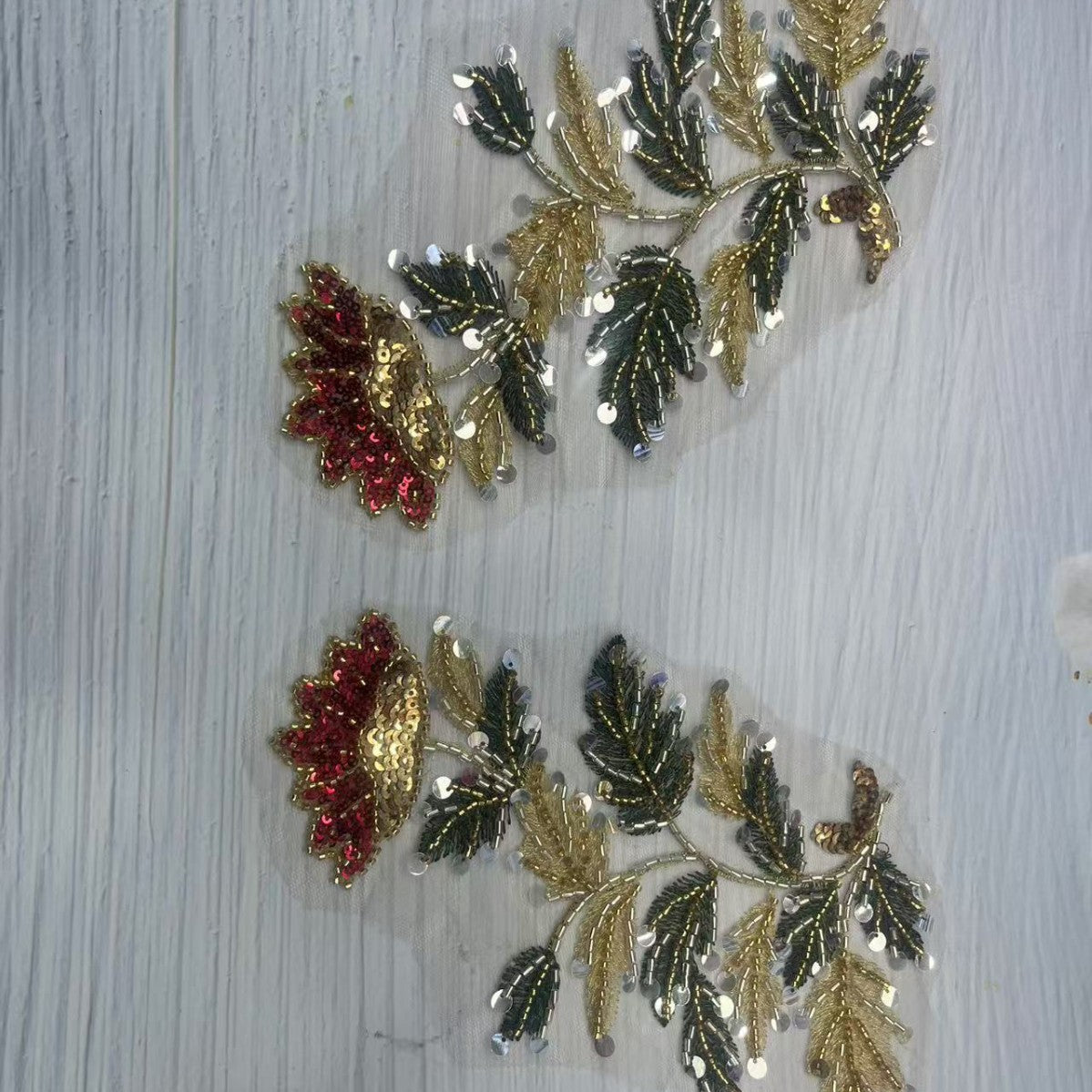 Multicolor Floral Lace Trim with Beaded & Rhinestone Embellishment – Sparkling Appliqué for Wedding Dresses, Evening Gowns & Bridal DIY Sewing Projects