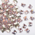 Crystal Butterfly Gradient Pointed-Back Nail Rhinestones – DIY Nail Art Supplies, Special-Shaped Glass Gems for Press-On Manicure Decorations
