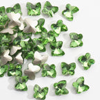 Crystal Butterfly Gradient Pointed-Back Nail Rhinestones – DIY Nail Art Supplies, Special-Shaped Glass Gems for Press-On Manicure Decorations