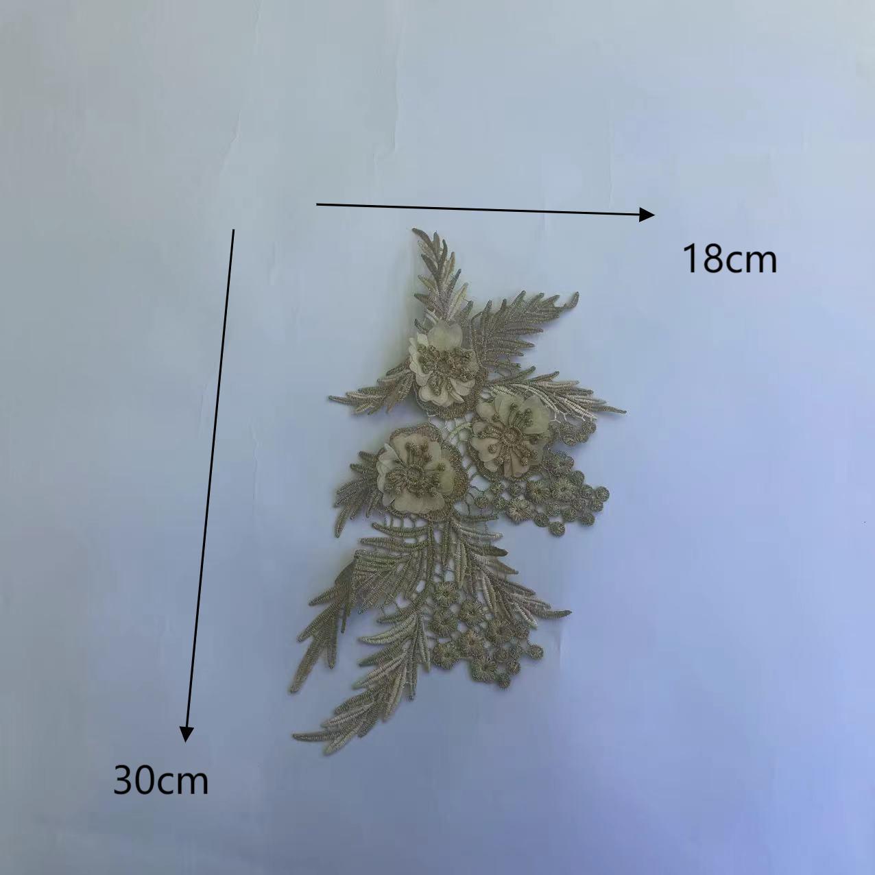 Sequins & Beaded Flower Lace Hollow - Out Embroidery Trim - DIY Collar Decor & Apparel Patch Accessories