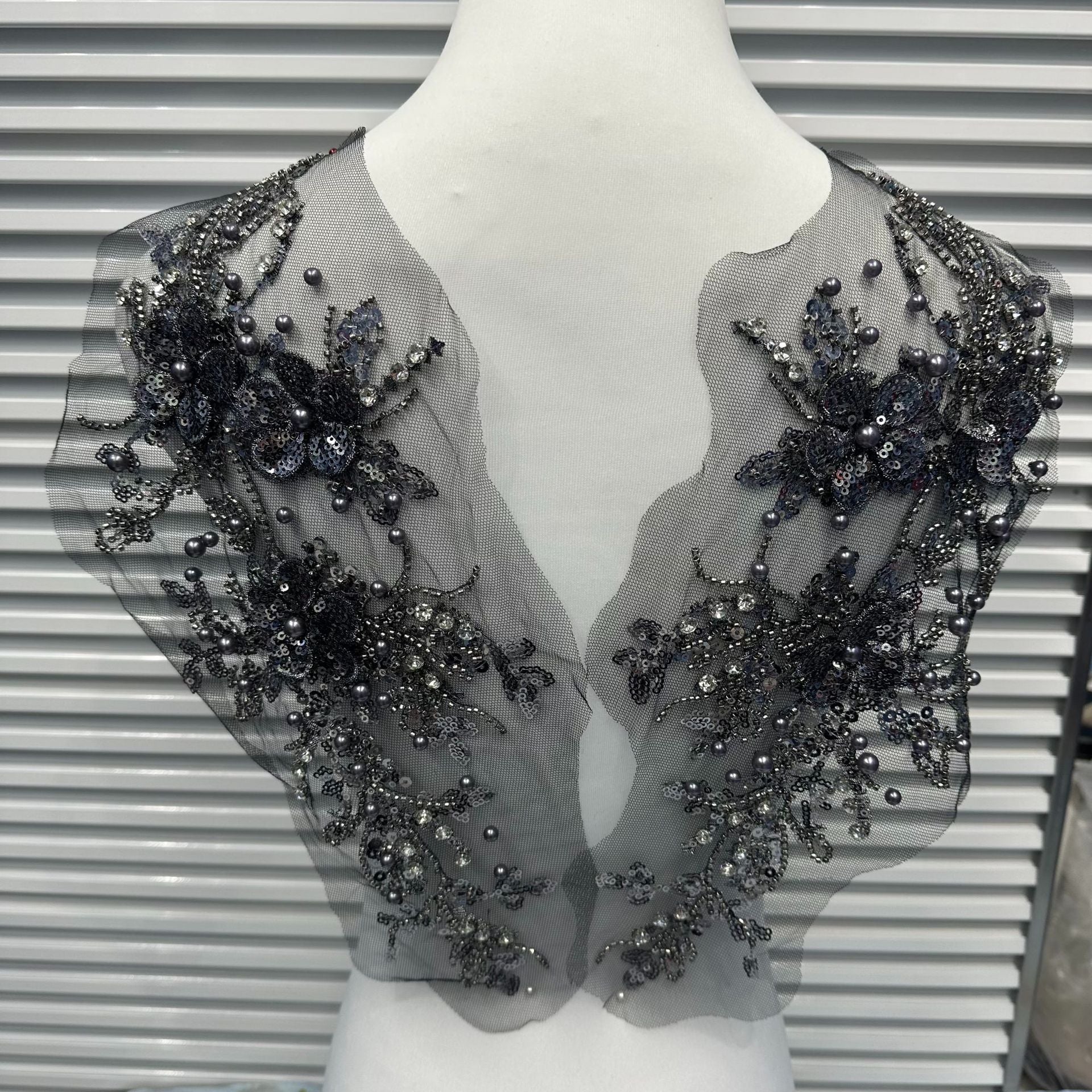 New Arrival Multi-Color Lace Embroidered Sequin Trim - DIY Bridal/Evening/Dance Costume Applique Lace Border