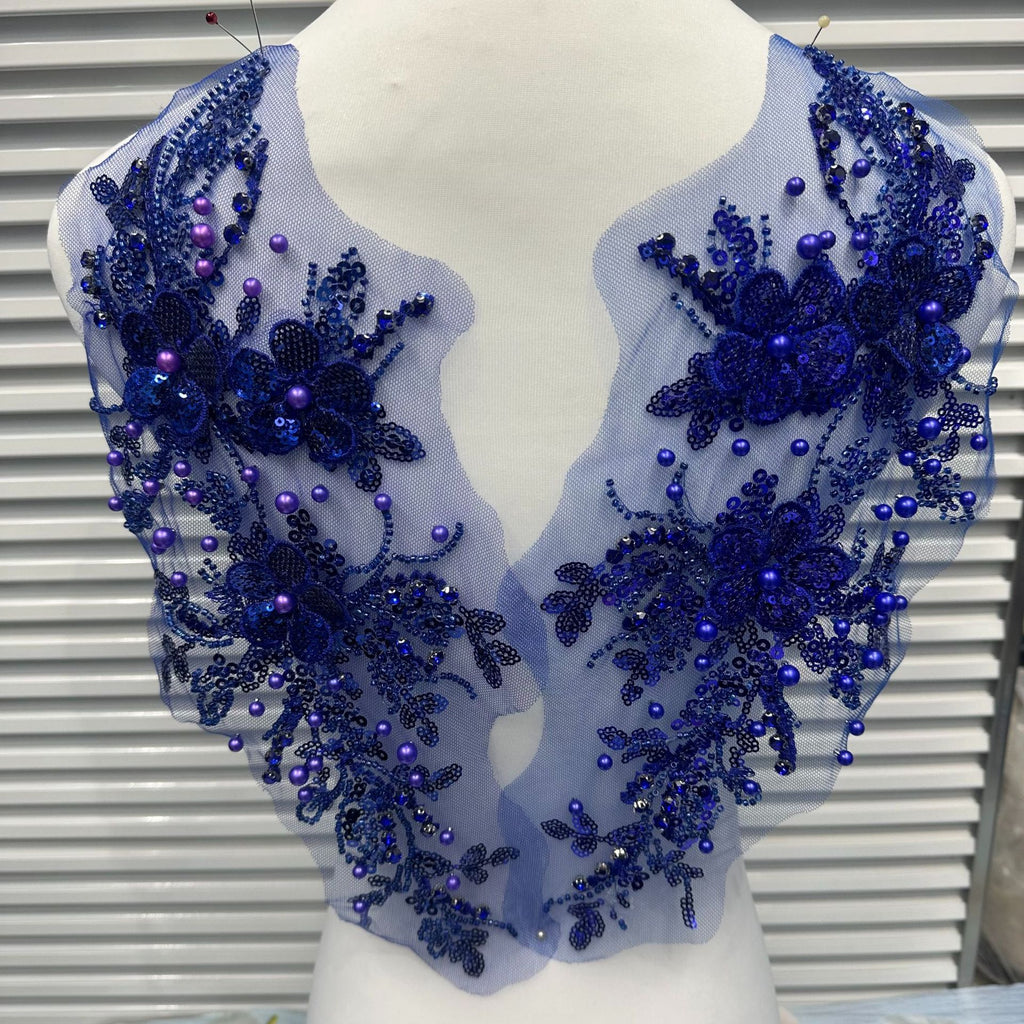 New Arrival Multi-Color Lace Embroidered Sequin Trim - DIY Bridal/Evening/Dance Costume Applique Lace Border