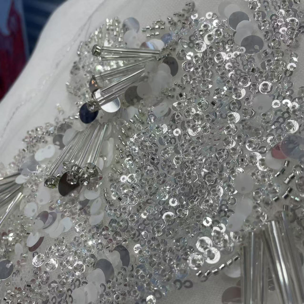 9mm Gold Glitter Background Fabric - Wedding & Event Decorative Sequins Sheet