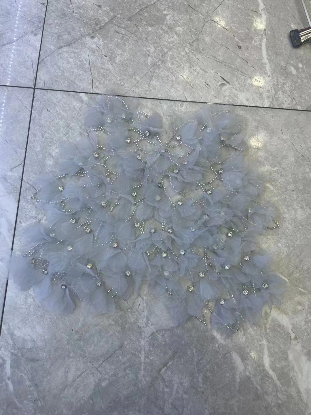 Ultra-Embellished Boho-Chic Bustier Floral Appliqué – Heavy Beaded & Sparkling DIY Trim for Evening Gowns, Stage Costumes & Ethereal Bridal Fashion Accessories