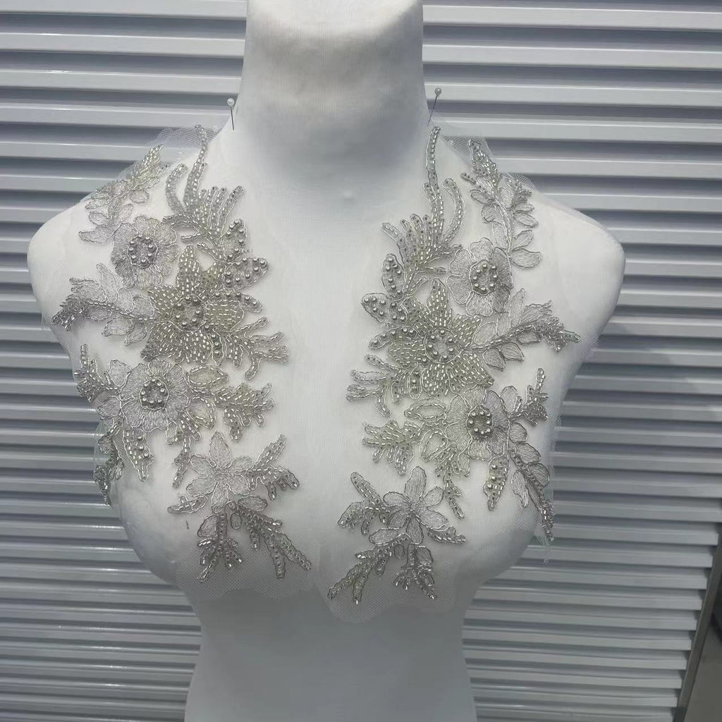 Multicolor Lace Embroidery Sequins Trim - DIY Accessories for Wedding Dresses, Evening Gowns & Dance Performance Costumes