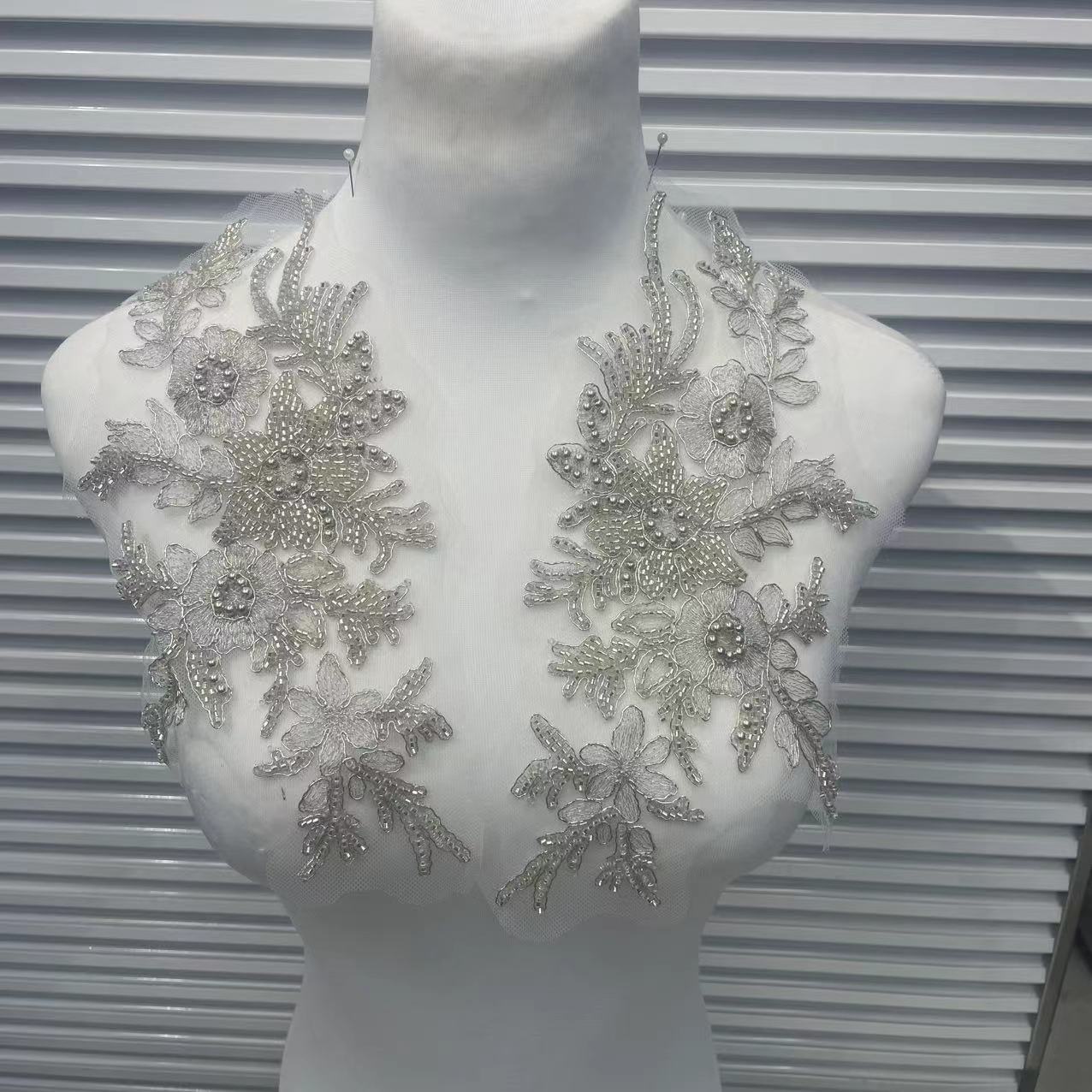 Multicolor Lace Embroidery Sequins Trim - DIY Accessories for Wedding Dresses, Evening Gowns & Dance Performance Costumes