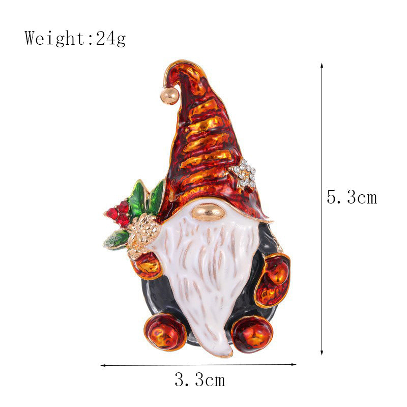 Women's Christmas Brooches Set - New Fashion Santa Tree Reindeer Wreath Snowflake Bell Pins