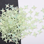 K9 Glass Mocha Aurora 4-Point Star Rhinestones – Flat-Back Iridescent Gems for Nail Art & Phone Charms